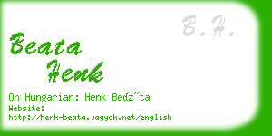 beata henk business card